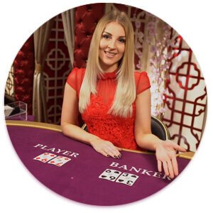 Live dealer baccarat game