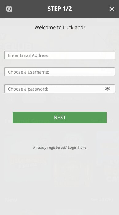 Where to enter Luckland casino bonus code 