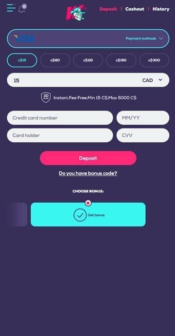 Where to enter Wild Fortune promo code