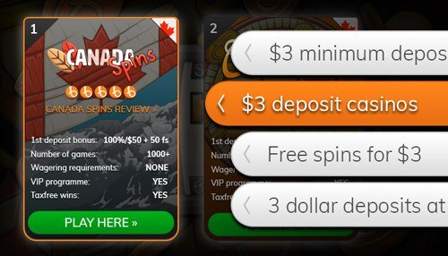  Find a $3 deposit casino from our list