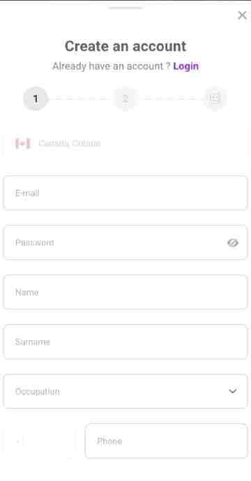 TonyBet signup 1