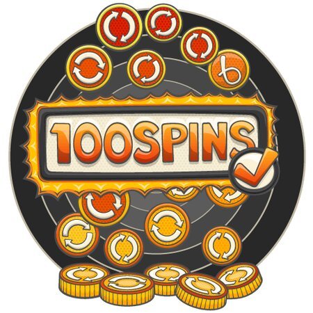 Bonus icon with 100spins text