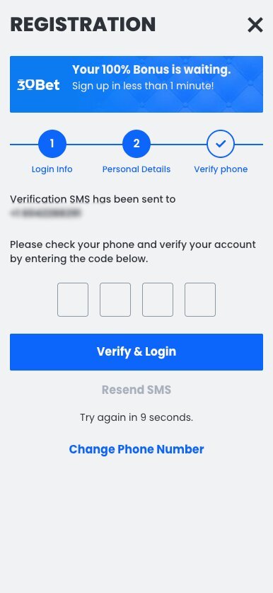 Where To Enter 30Bet Bonus Code
