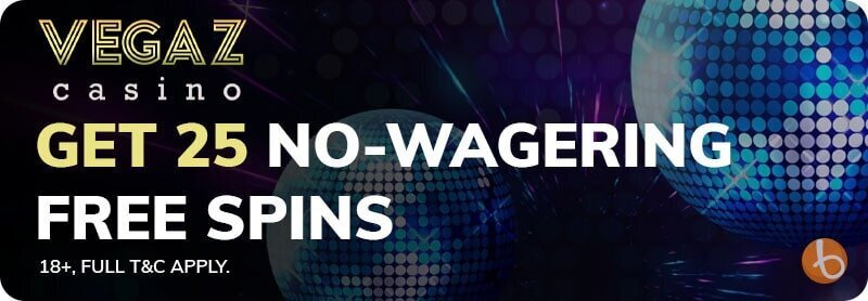 Vegaz Casino welcome bonus offer