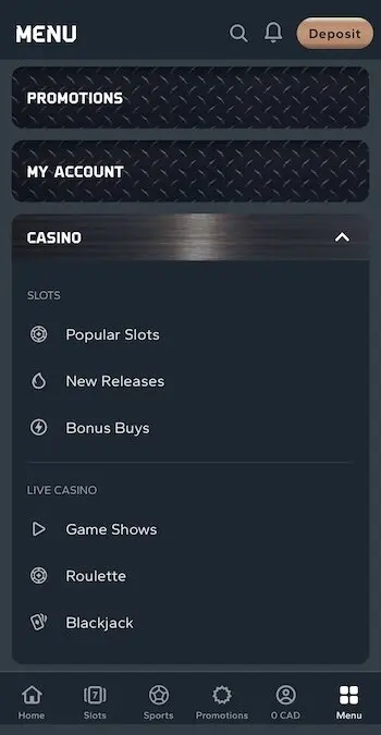 Play on mobile at Galactic Bets Casino