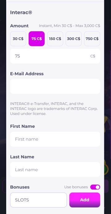 Where to enter Slots Gallery promo code
