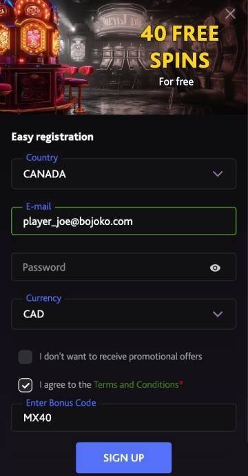 Mirax Casino login