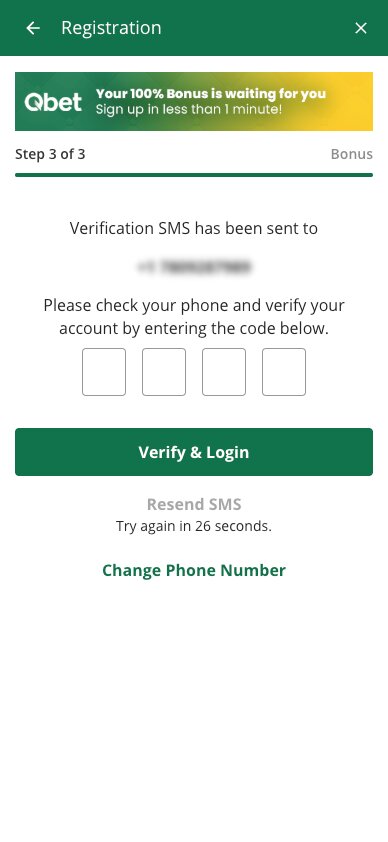 Where to enter the Qbet bonus code