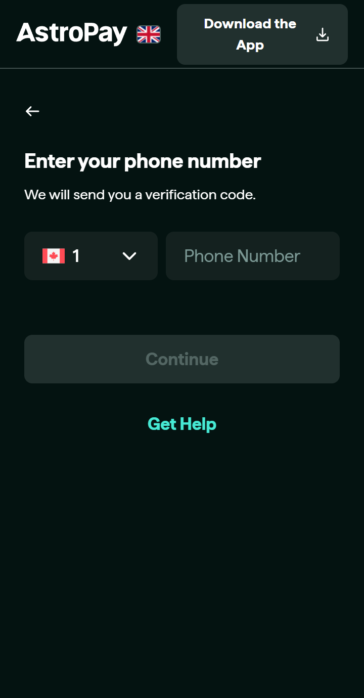 Enter your personal details and confirm them with codes sent to your phone and email