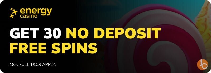 Baner promocyjny Energy Casino prezentujący bonus powitalny