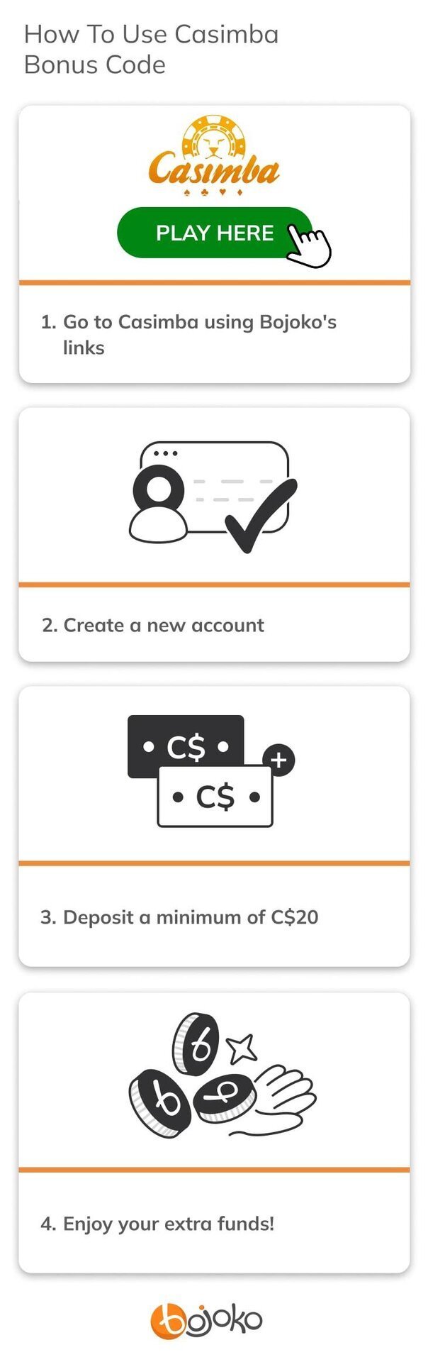 How to use Casimba bonus code