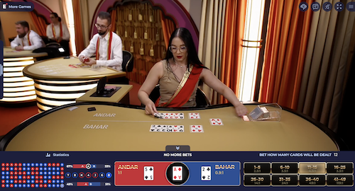 Andar Bahar live casino game by Ezugi