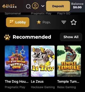 Slotstake games