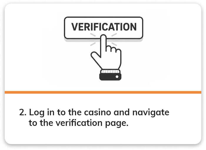 Step 2: Log in to a casino and find verification page