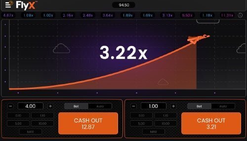 FlyX crash game screenshot