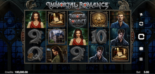 Immortal Romance slot game by Apricot