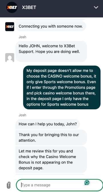 x3bet live chat