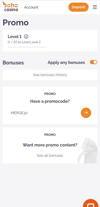 Where To Enter Boho Casino Promo Code