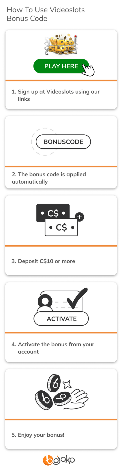 How to use Videoslots bonus code