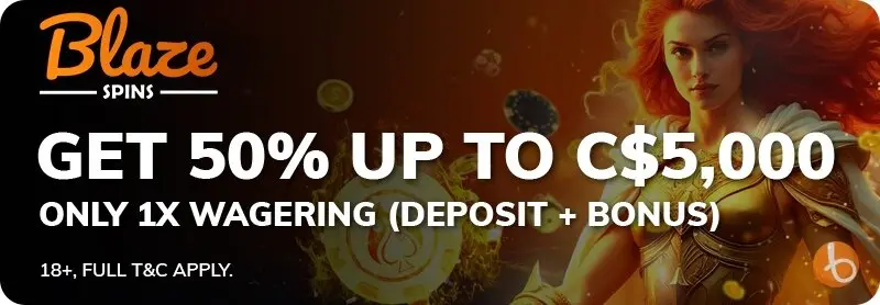 Blaze Spins welcome bonus offer