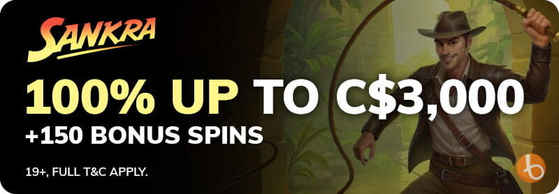 Bonus banner for Sankra Casino