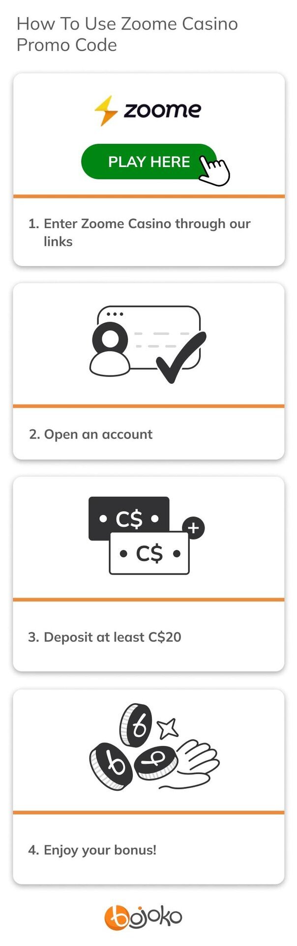 How to use Zoome Casino promo code