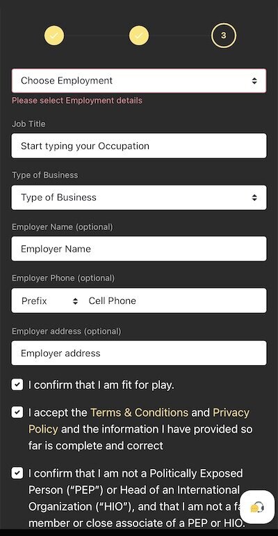 BetNova Casino Ontario sign up 3