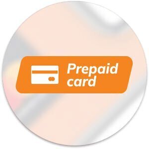 Ball graphic for prepaid cards