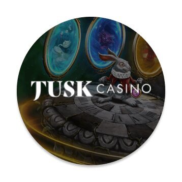 Tusk Casino round design logo