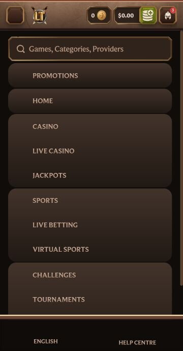 Lanista Casino on mobile
