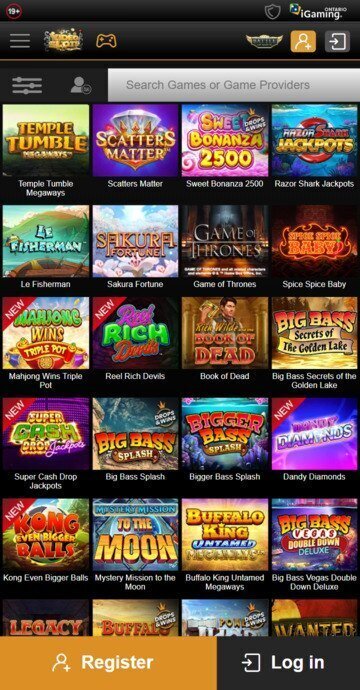 Videoslots Ontario mobile casino site