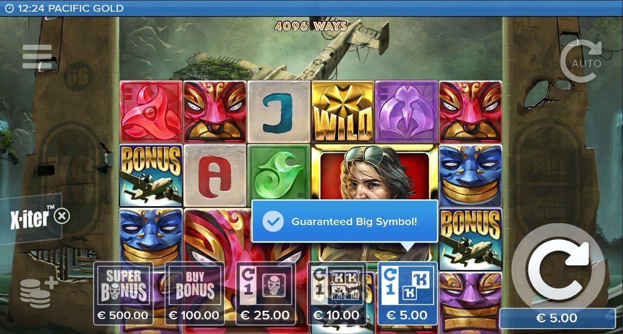 Pacific Gold bonus slot has a bonus buy