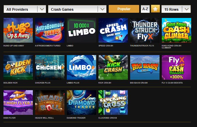Crash games at Videoslots Ontario