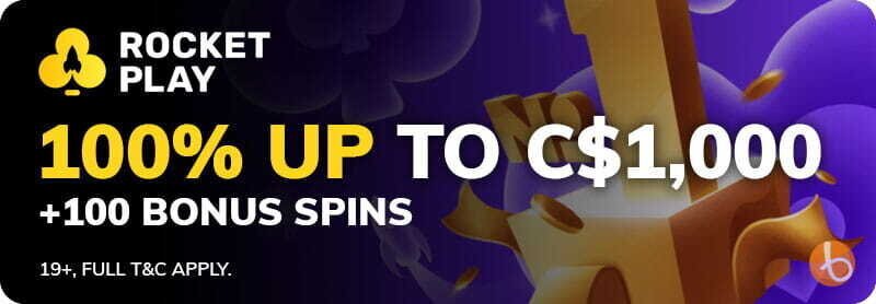 Bonus banner for RocketPlay casino