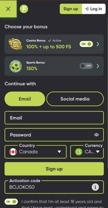 Where to enter Fresh Casino promo code