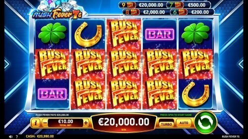 Rush Fever 7s is the most popular RubyPlay slot