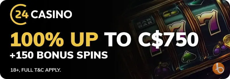 24Casino bonus for your first deposit