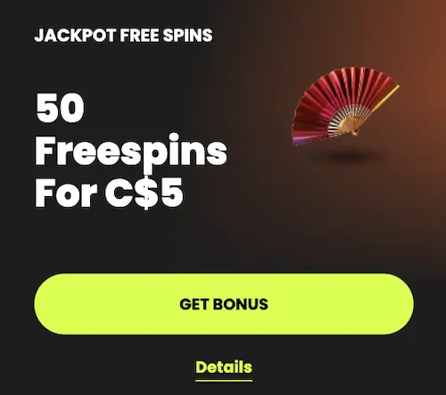 Get 50 jackpot spins at Spin Samurai