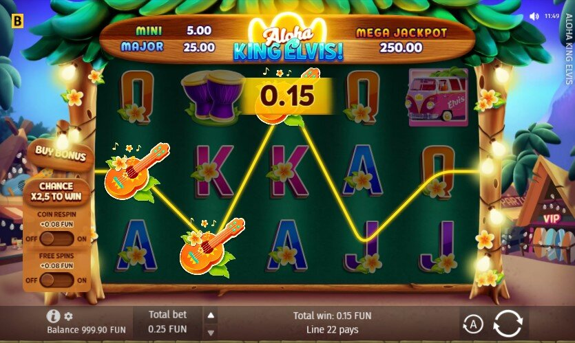 Aloha King Elvis casino buy bonus