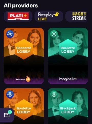 WinSpirit live casino