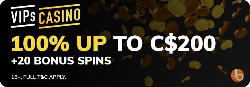 VIPs Casino welcome bonus offer