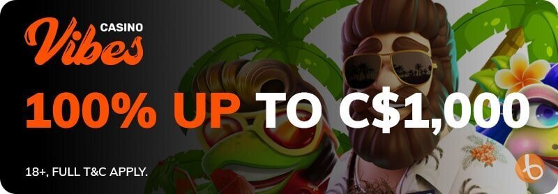 CasinoVibes welcome bonus