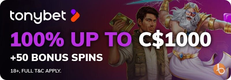 Tonybet Casino welcome bonus offer