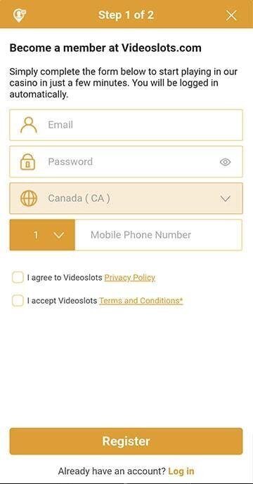 Where to enter Videoslots bonus code