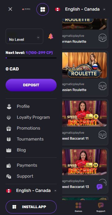 Voodoo Casino mobile