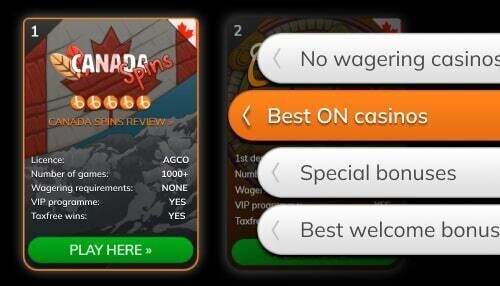 Find an ON casino