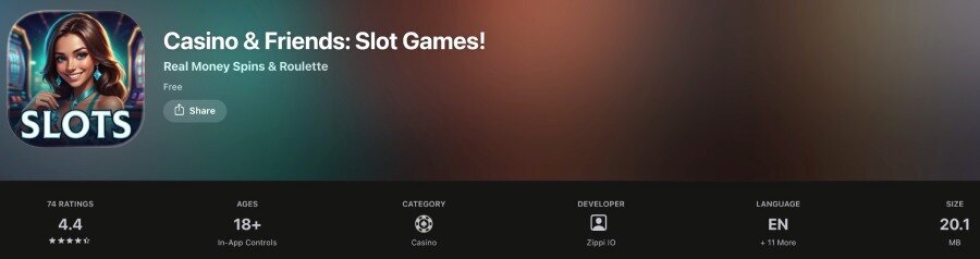 Casino and Friends mobile app