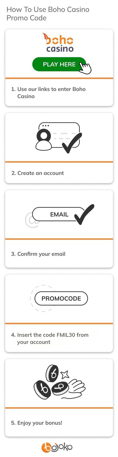 How to use Boho Casino bonus