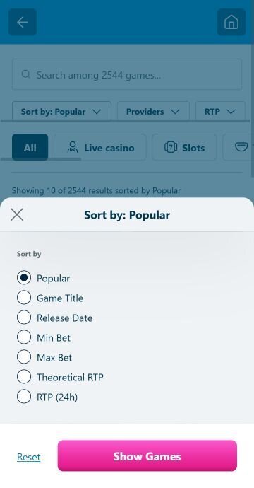 Vera & John mobile casino