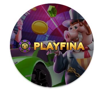 Playfina casino round logo